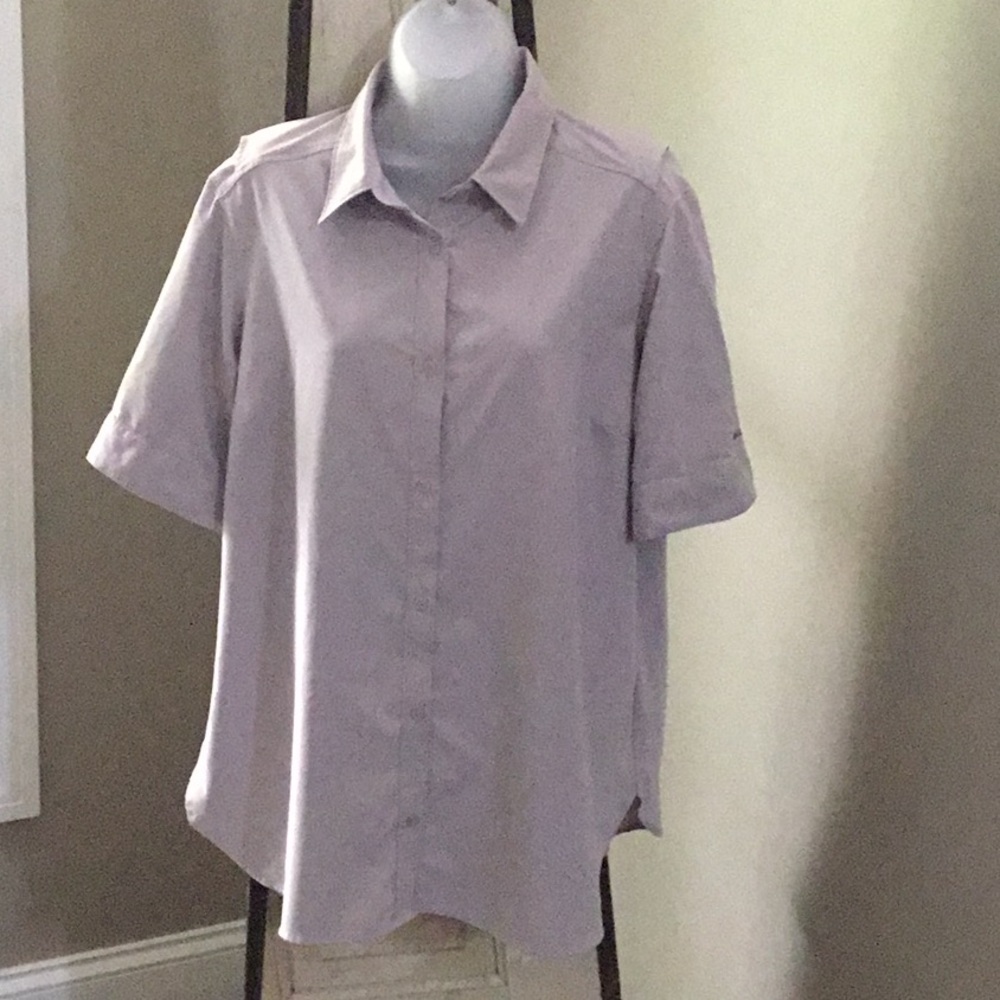 Columbia Women's Button Down Shirt - Light Purple/Taupe NWOT